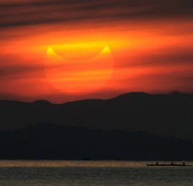 partial solar eclipse, manila