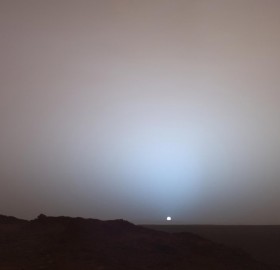 sunset seen from mars