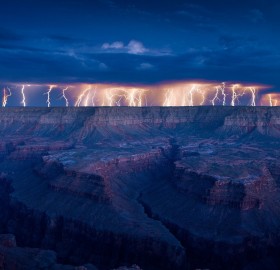 lightning over the grand canyon
