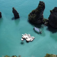 floating cinema in exotic thailand paradise