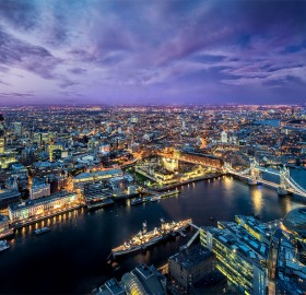 night view of london