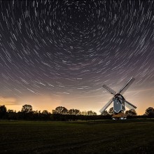 windmill under the stars