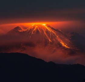 the eruption of reventador volcano, ecuador