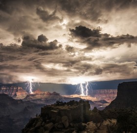 thunderstorm over grand canyon