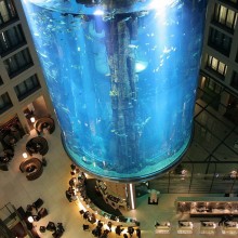 huge hotel lobby aquarium, germany