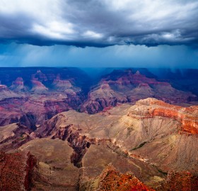 storm approaching grand canyon