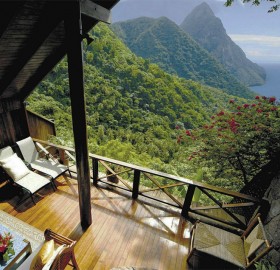breathtaking view from balcony, st. lucia