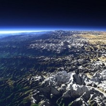 the himalayas from space