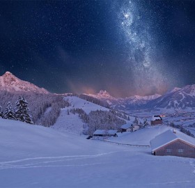 tyrol mountains on winter, austria