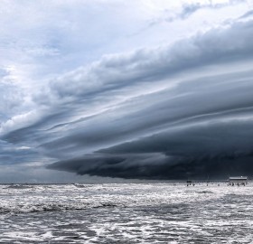 storm over beach, florida