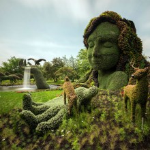 beautiful garden sculptures in montreal