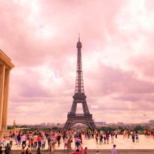 pink sky of paris