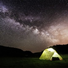 camping in uvac canyon, serbia