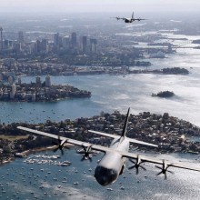 royal australian transport aircrafts over sydney