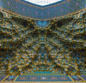 ceiling of the mosque, iran