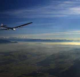 solar-Powered aircraft test flight