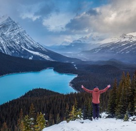 peyto lake in canada`s banff national park