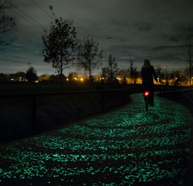 Solar-Powered Glowing Bicycle Path, Holland