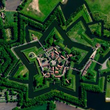 A View From Satellite On Bourtange Village, Holland