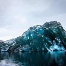 Flipped Iceberg In Antarctica