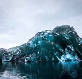 Flipped Iceberg In Antarctica