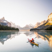 Kayaking In Alberta, Canada