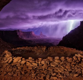 Lightning Storm Over Canyons, Utah