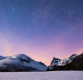 Moonlight Over Hornindalsrokken Mountain, Norway