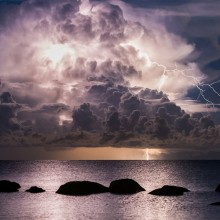 Epic Thunderstorm Over Vergi Port, Estonia