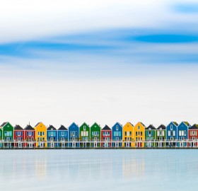 Colorful Houses Of Houten, Holland
