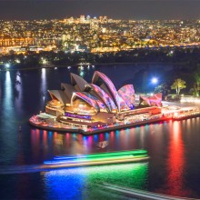 Light Show At Sydney Opera House