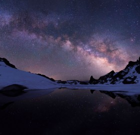 Milky Way Over Cecile Lake, California