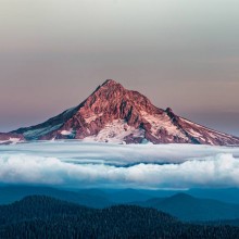 Mount Hood Over Clouds, Oregon