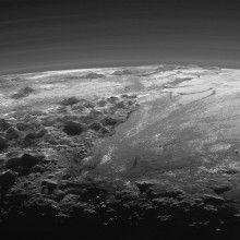 Sunset Over The Mountains Of Pluto
