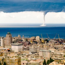 Huge Waterspout Twister, Genoa, Italy