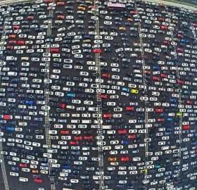 Rush Hour Traffic In China