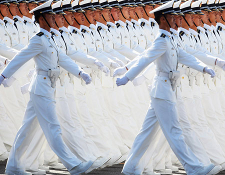 chinese sailors march