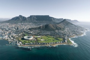 Areial View of Cape Town South Africa