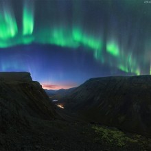aurora borealis in the skies over hammerfest, norway photo | One Big Photo