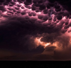 sky during thunderstorm over nebraska