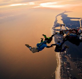skydiving over los angeles