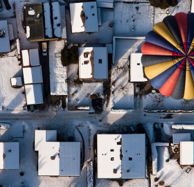 balloon over switzerland