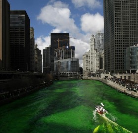 chicago at saint patrick`s day