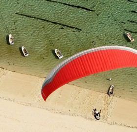 paragliding from above