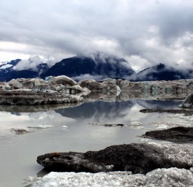 advancing alaskan glacier