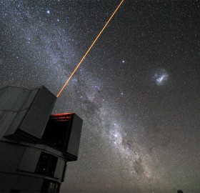 laser beam from large telescope