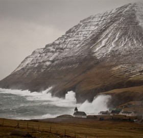 stormy day at faroe islands