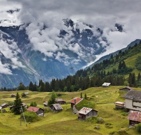 high in the swiss alps