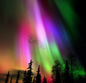 colorful aurora borealis over finland