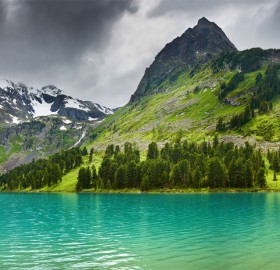 clear water of mountain lake, virginia